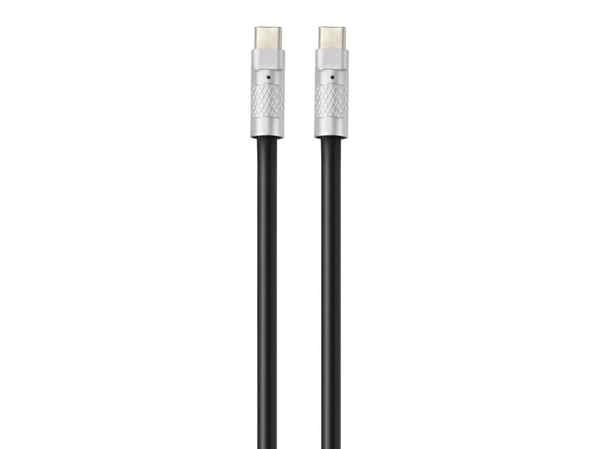 Renkforce RF-6056872, 1 m, USB C, USB C, USB 2.0, 0,48 Gbit/s, musta, hopea
