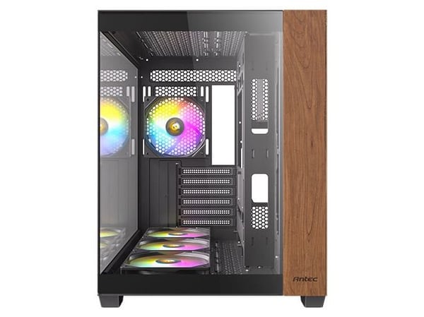 Antec CX800M Wood ARGB - Mid tower gaming - ATX - sidepanel med vindu (herdet glass) - ingen strømforsyning (ATX) - USB/Audio/Mic