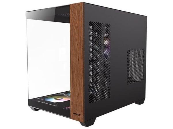 Antec CX800M Wood ARGB - Mid tower gaming - ATX - sidepanel med vindu (herdet glass) - ingen strømforsyning (ATX) - USB/Audio/Mic