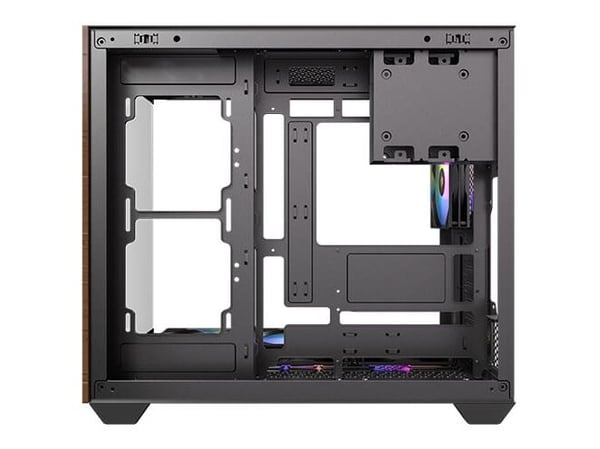 Antec CX800M Wood ARGB - Mid tower gaming - ATX - sidepanel med vindu (herdet glass) - ingen strømforsyning (ATX) - USB/Audio/Mic