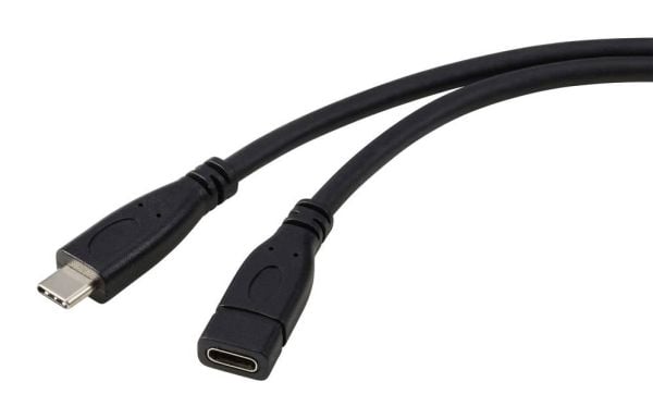 Renkforce RF-5720414, 1 m, USB C, USB C, USB 3.2 Gen 1 (3.1 Gen 1), 5 Gbit/sek., Sort