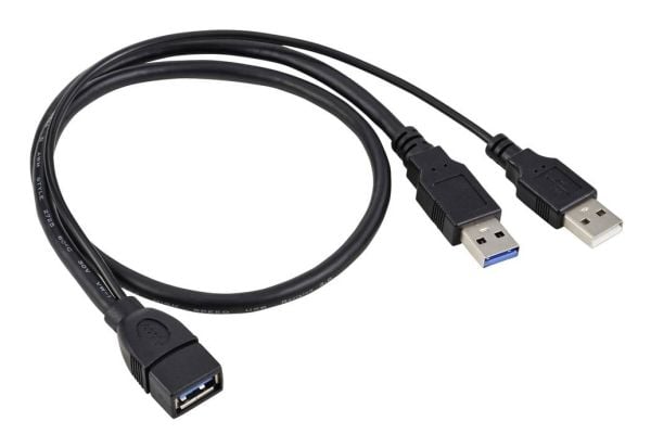 Renkforce RF-5719752, 0,5 m, USB A, 2 x USB A, USB 3.2 Gen 1 (3.1 Gen 1), 5 Gbit/s, lajittelu