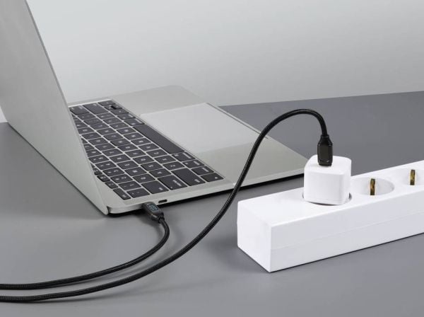 Renkforce RF-6249292, 0,5 m, USB C, USB C, USB 2.0, 0,48 Gbit/sek., Sort, Metallic