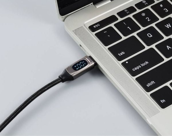 Renkforce RF-6249292, 0,5 m, USB C, USB C, USB 2.0, 0,48 Gbit/sek., Sort, Metallic