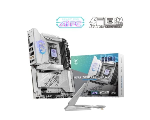 MSI MPG Z890 EDGE TI WIFI - Hovedkort - ATX - LGA1851-sokkel - Z890 Chipset - USB4, USB 3.2 Gen 1, USB 3.2 Gen 2, USB-C 3.2 Gen 2x2, USB-C 3.2 Gen2...