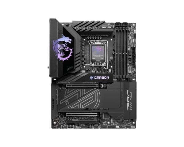 MSI MPG Z890 Carbon WiFi - Hovedkort - ATX - LGA1851-sokkel - Z890 Chipset - USB 3.2 Gen 1, USB-C 3.2 Gen 2x2 - 2.5 Gigabit LAN, 5 Gigabit Ethernet...