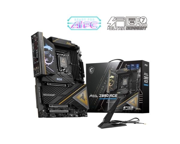 MSI MPG Z890 Carbon WiFi - Hovedkort - ATX - LGA1851-sokkel - Z890 Chipset - USB 3.2 Gen 1, USB-C 3.2 Gen 2x2 - 2.5 Gigabit LAN, 5 Gigabit Ethernet...