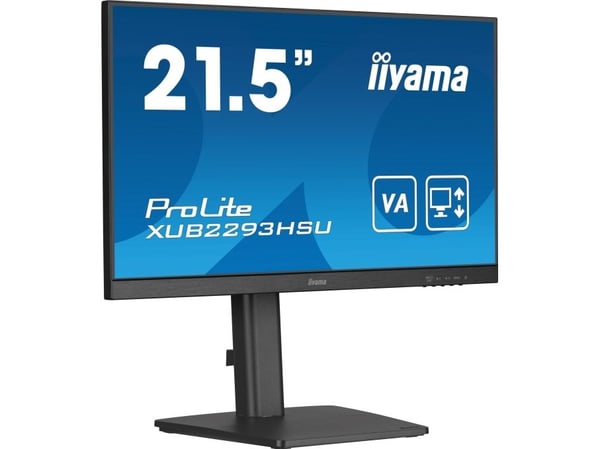 iiyama ProLite XUB2293HSU-B7 - LED-skjerm - 21.5" - 1920 x 1080 Full HD (1080p) @ 100 Hz - IPS - 300 cd/m² - 1000:1 - 1 ms - HDMI, DisplayPort - hø...