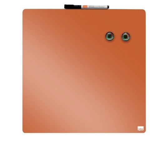 Nobo Mini magnetisk Whiteboard 36x36cm, Oransje, 360 mm, 360 mm