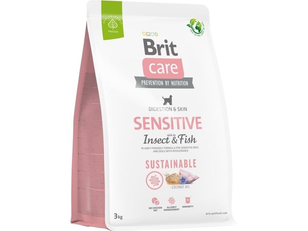 Brit tørrfôr til hund Dog Sustainable Sensitive Insect Fish 3 kg