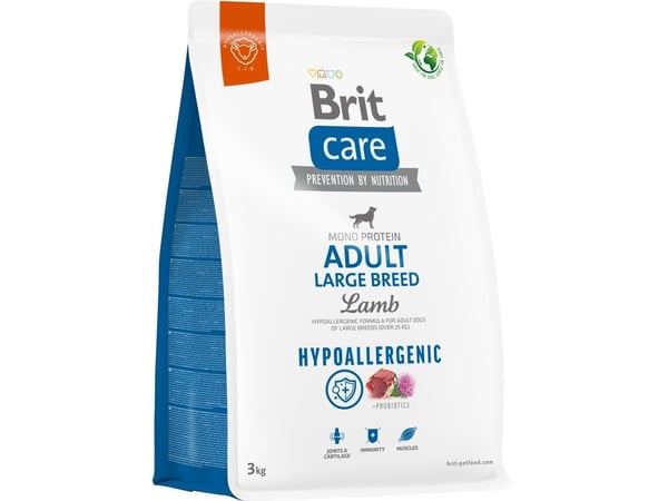 Brit tørrfôr til hund Hypoallergenic Adult Large Breed Lam 3 kg