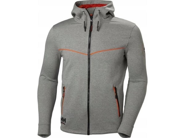 Sweat Chelsea 79197 hætte m/lyn grå XL