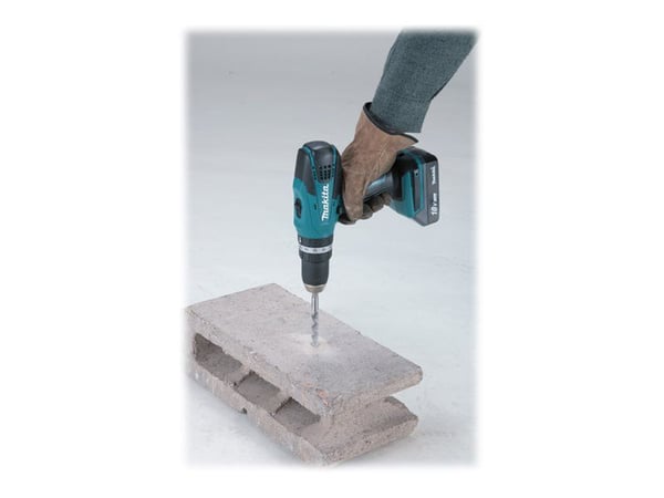 Makita HP457DWE10 - Hammerbor/driver - trådløs - 2 hastigheter - nøkkelfri borhylse 13 mm - 42 N·m - 2 batterier - 18 V