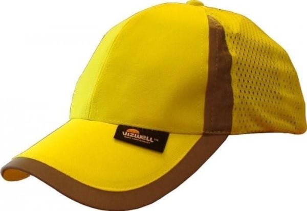 BETA baseballcaps med trykknapp, klar gul VWOT229Y
