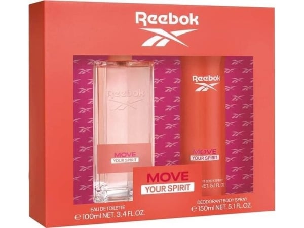 Reebok Move Your Spirit Women woda toaletowa spray 100ml + Deodorantti spray 150ml