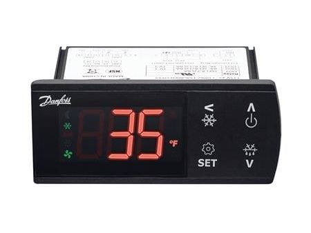 Danfoss ERC 211 - Elektronisk kølestyring, DI 0, DO 1, AC 197-250 V, Rød LED