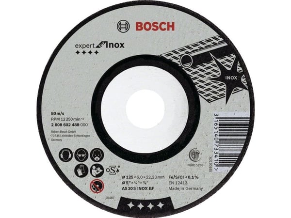 Bosch Expert for INOX AS 30 S INOX BF - Slipeskive - for metall, rustfritt stål - 125 mm