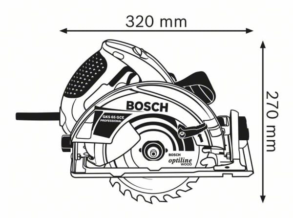 Bosch GKS 65 GCE Professional - Cirkelsav - 1800 W - 190 mm