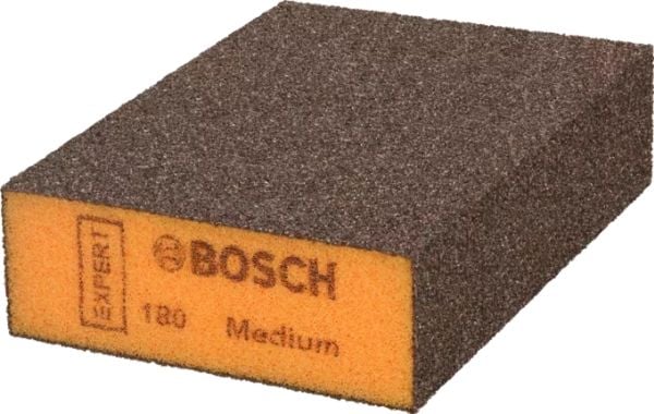Bosch 2 608 901 169, Middels finkornet, Slipekloss, Brun, Oransje, Skum, Tre, Malingsfjerning
