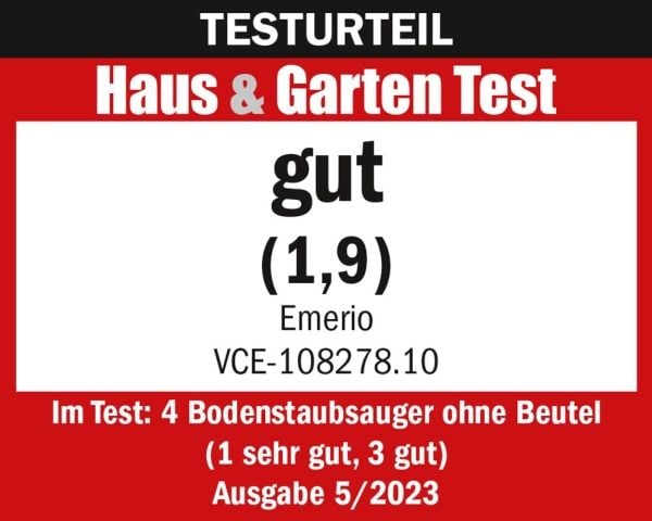 Emerio VCE-108278.10 - Støvsuger - kanister - uten pose