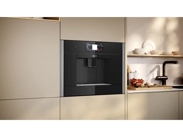 Neff CL4TT11N0, Espressomaskin, 2,4 l, Kaffebönor, Inbyggd kvarn, Svart, Rostfritt stål