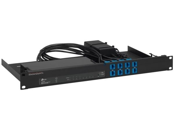 Rackmount.IT RM-OM-T3 - Monteringssett for nettverksenhet - rackmonterbar - kullsort - 1U - 19"
