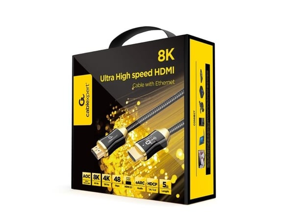 Cablexpert AOC Premium Series - Ultra High Speed - HDMI-kabel med Ethernet - HDMI hann til HDMI hann - 5 m - fiberoptisk - Active Optical Cable (AO...