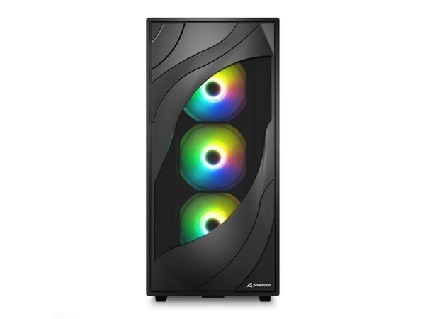 Sharkoon Rebel C80G RGB - Tower - ATX - sidepanel med vindu (herdet glass) - ingen strømforsyning (ATX) - USB/lyd