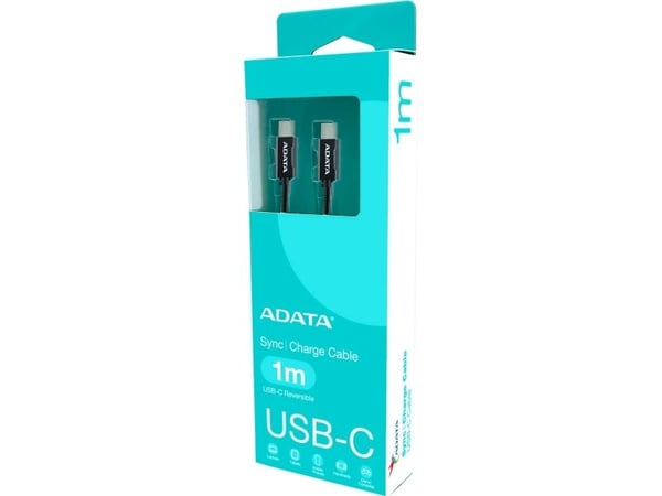 ADATA - USB-kaapeli - 24-nastainen USB-C (han) til 24-nastainen USB-C (han) - USB 2.0 - 5 A - 1 m - lajittelu