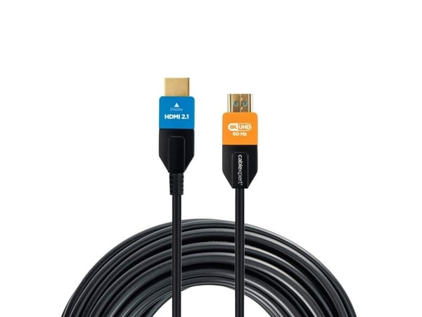 Cablexpert AOC Series - Ultra High Speed - HDMI-kabel med Ethernet - HDMI hann til HDMI hann - 20 m - fiberoptisk - Active Optical Cable (AOC), 8K ...