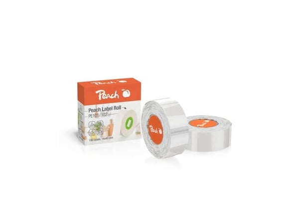 Peach PE102, Gjennomsiktig, Direkte Termisk, Bisfenol A (BPA), 1,4 cm, 4 cm, 180 stykker