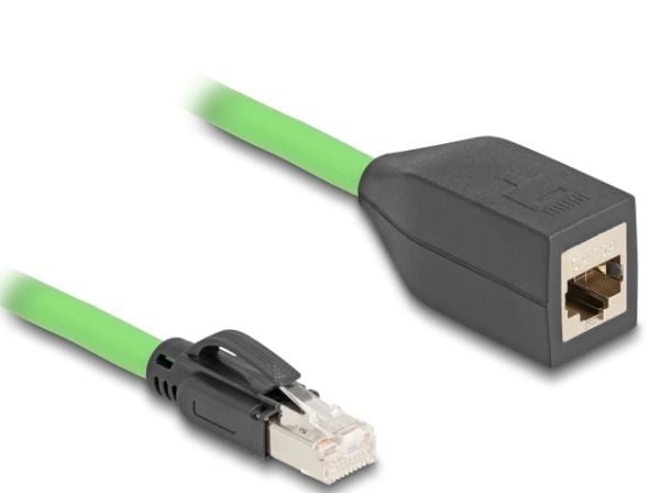 Delock - Forlengelseskabel for patch - RJ-45 (hann) til RJ-45 (hunn) - 5 m - 6.8 mm - SF/UTP - CAT 6a - uten hindringer - grønn