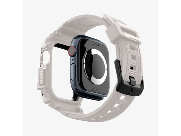 Spigen Rugged Armor Pro, Etui, Smartklokke, Beige, Apple, Apple Watch 10 (42mm), Termoplastisk polyuretan (TPU)