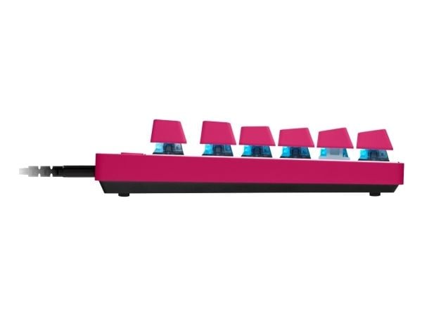 Logitech G PRO X TKL RAPID, Langallinen, USB, Magnetic-mechanical key switch, QWERTY, LED, Vaaleanpunainen