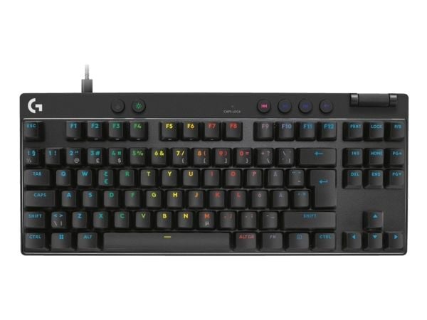 Logitech G PRO X TKL RAPID, Langallinen, USB, Magnetic-mechanical key switch, QWERTY, LED, musta