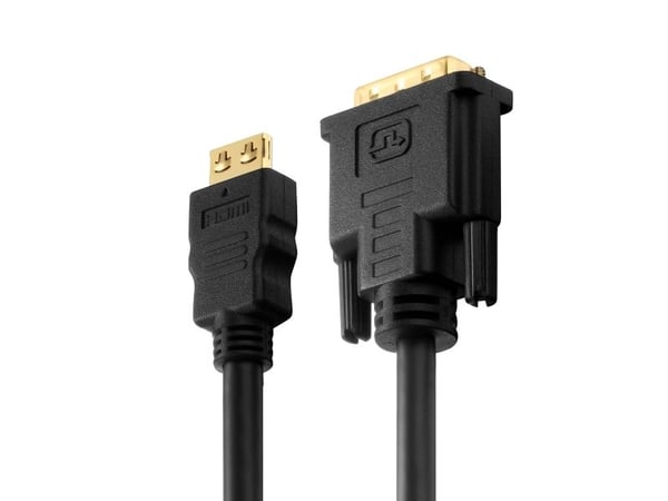 Purelink PureInstall PI3000 - Adapterkabel - enkeltlenke - DVI-D hann til HDMI hann - 1 m - trippel beskyttelse - svart