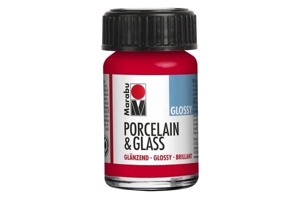 Porselen & glass blank 15 ml, kirsebærrød (125)
