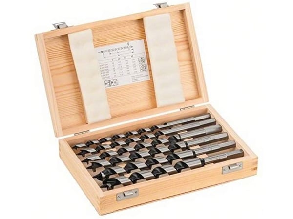 Bosch - Borsett - for bløtt tre, løvtre - vribordel - 6 deler - 10 mm, 12 mm, 14 mm, 20 mm, 18 mm, 16 mm - heksagonal - lengde: 235 mm