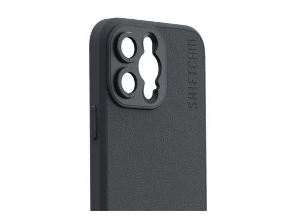 ShiftCam - Baksidedeksel for mobiltelefon - with lens mount - MagSafe-samsvar - veganlær - koksgrå - for Apple iPhone 14 Pro Max