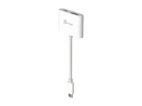 j5create JCA152-N, 0.82 m, USB Type-C, HDMI + USB Type-C, urosliitin, naarasliitin, suora