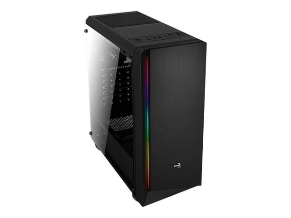 AeroCool Rift - Tower - ATX - sidepanel med vindu - ingen strømforsyning (ATX) - svart - USB/lyd