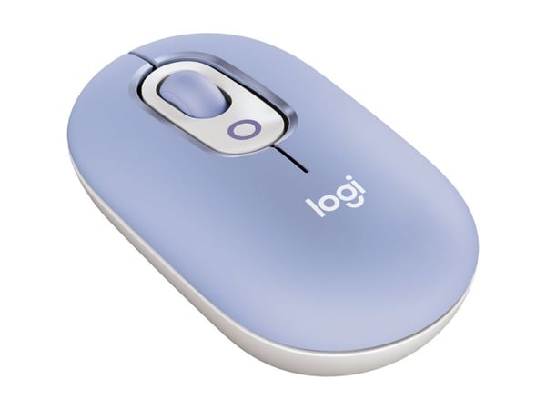 Logitech POP - Mus - tilpassbar emoji - optisk - 4 knapper - trådløs - Bluetooth 5.1 LE - lilla