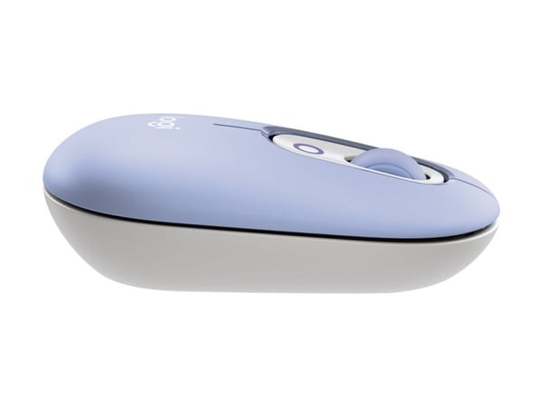 Logitech POP - Mus - tilpassbar emoji - optisk - 4 knapper - trådløs - Bluetooth 5.1 LE - lilla