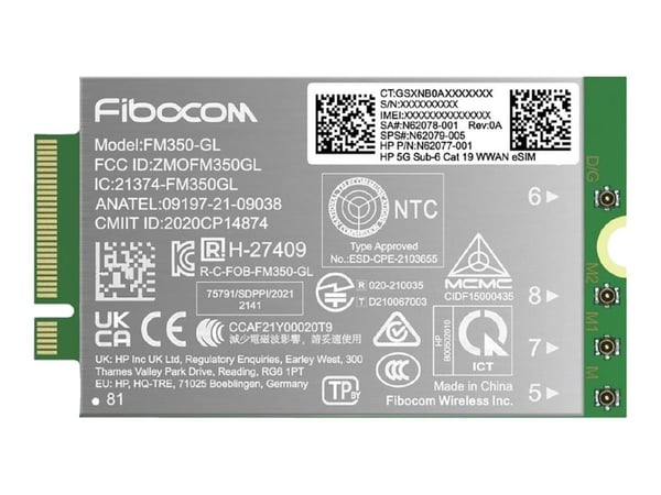 HP:n 5G NR/4G WWAN G11:lle