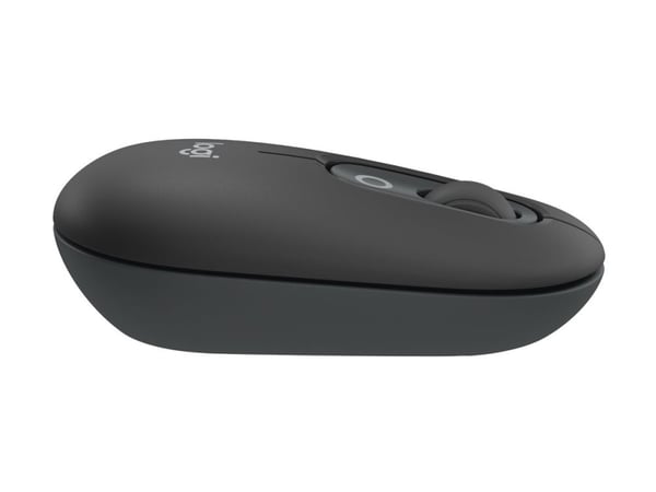 Logitech POP - Mus - tilpassbar emoji - optisk - 4 knapper - trådløs - Bluetooth 5.1 LE - grafitt