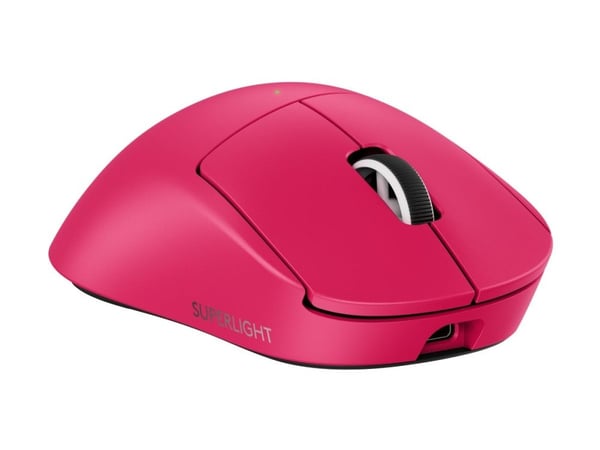 Logitech G PRO X SUPERLIGHT 2 DEX - Mus - ergonomisk - høyrehendt - optisk - 5 knapper - trådløs, kablet - 2.4 GHz, USB - rosa