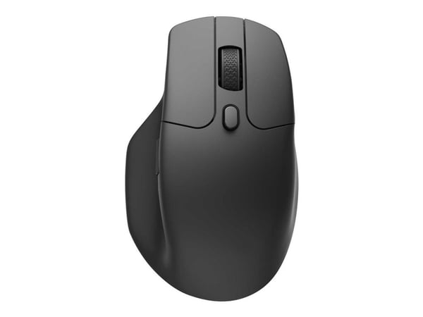 Keychron M6 - Mus - ergonomisk - optisk - 5 knapper - trådløs, kablet - 2.4 GHz, Bluetooth 5.1, USB-C - USB-C trådløs mottaker - svart