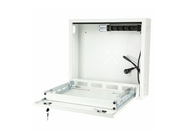Lanview by Logon - Rack skap - 58 x 15, slim - veggmonterbar - hvit, RAL 7035 - 1U - 19"