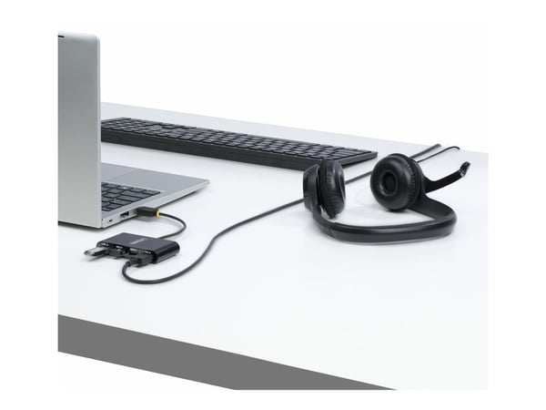 StarTech.com ST4200MINI2-USB-HUB, USB 2.0, USB 2.0 Type-A, 480 Mbit/s, svart, akrylonitrilbutadienstyren, termoplastisk elastomer (TPE)