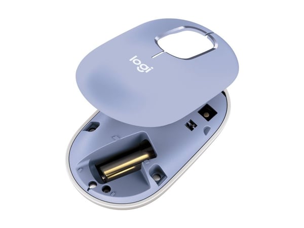 Logitech POP - Mus - tilpassbar emoji - optisk - 4 knapper - trådløs - Bluetooth 5.1 LE - lilla